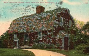 Betsy Williams Cottage Rodger Williams Park Providence RI Vintage Postcard 1914