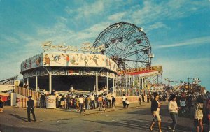 CONEY ISLAND Ferris Wheel Cortina Bob New York Boardwalk 1964 Vintage Postcard