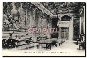 Old Postcard Chateau de Chantilly Galerie des Cerfs