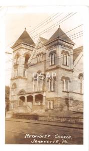 Pennsylvania Pa Postcard Real Photo RPPC 1950 JEANNETTE Methodist Church