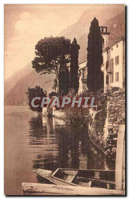 Old Postcard Lago di Lugano Oria Villa Fogazzaro