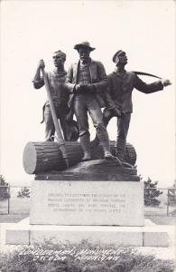 Lumberman's Monument Oscoda Michigan Real Photo