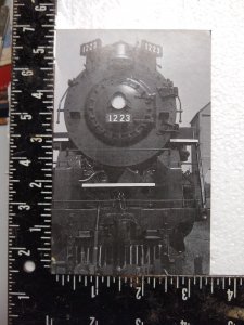 Postcard Steam Locomotive Train #1223, Front Close-up View