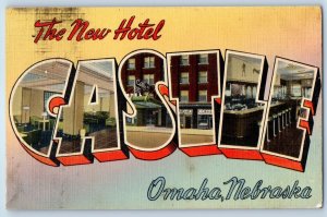 c1950's The New Hotel Castle Omaha Nebraska NE Large Letters Vintage Postcard