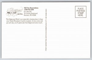 Roadside~Air View Edgwewood Motel & Pool Branson Missouri~Vintage Postcard