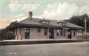 Sellersville Pennsylvania P and R Railroad Station Vintage Postcard AA2372