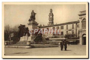 Postcard Old Cahors Place Gambetta and turn the Lycee