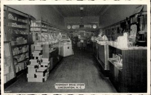 Lincolnton NC Economy Drugstore Pharmacy Postcard