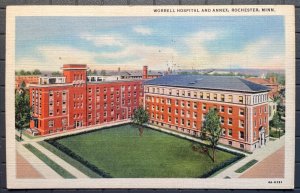 Vintage Postcard 1939 Worrell Hospital and Annex Rochester Minnesota