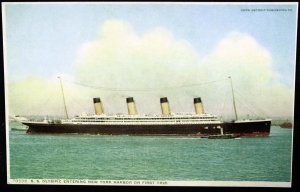 S.S. Olympic Entering New York Harbor