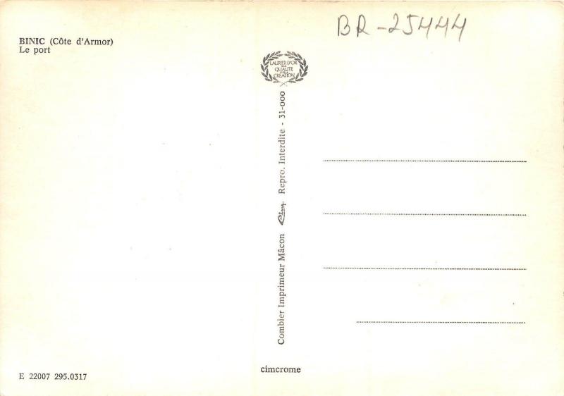 BR25444 Binic Le Port ship bateaux 2 scans france