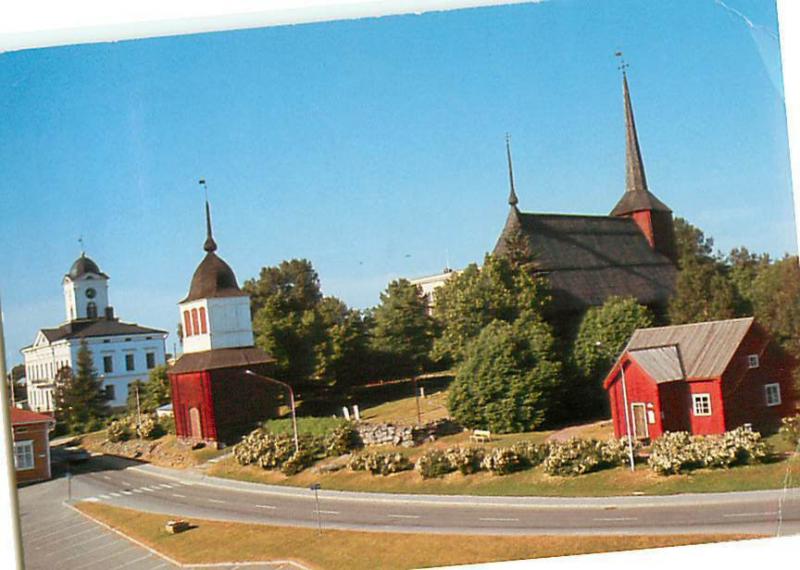 Suomi Finland Churches Kristinestad uirika Tullstugan Radhuset  Postcard  # 7012