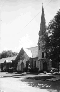 Federated Church Sycamore Illinois RPPC Real Photo postcard