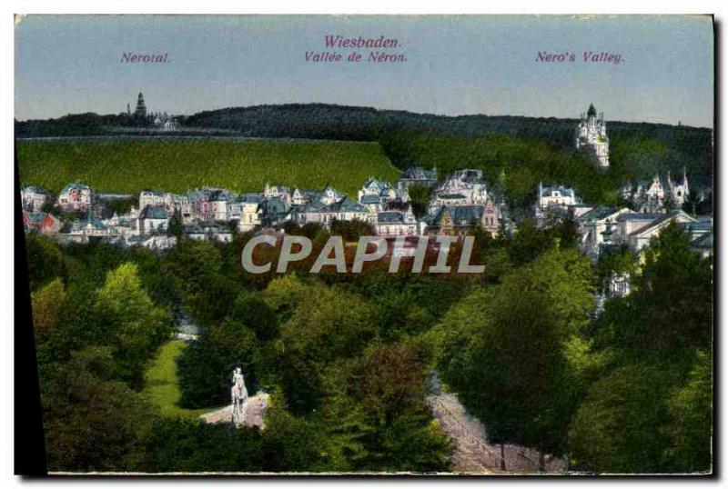 Old Postcard Wiesbaden Valle Neron