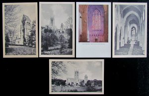 BRYN ATHYN CATHEDRAL PHILADELPHIA PA LOT OF 5 ANTIQUE POSTCARDS