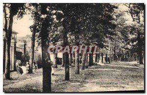 Old Postcard Villeneuve sur Yonne Walk Victor Hugo