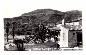 RPPC Scotty's Castle and Guest House, Death Valley, CA Postcard