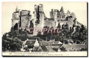 Old Postcard Chateau de Pierrefonds in Ruins