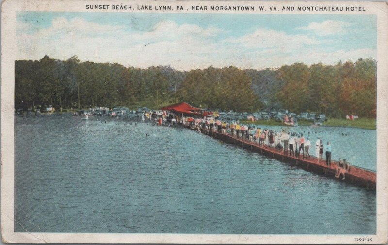 Postcard Sunset Beach Lake Lynn PA Near Morgantown West Virginia