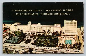 Florida Bible College HOLLYWOOD Florida 1971 Conference Vintage Postcard 0622