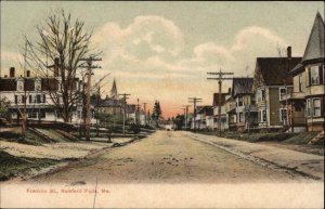 RUMFORD FALLS ME Franklin Street c1910 Postcard