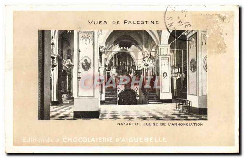 Postcard Old Nazareth Church Of L & # 39Annonciation Palestine Views