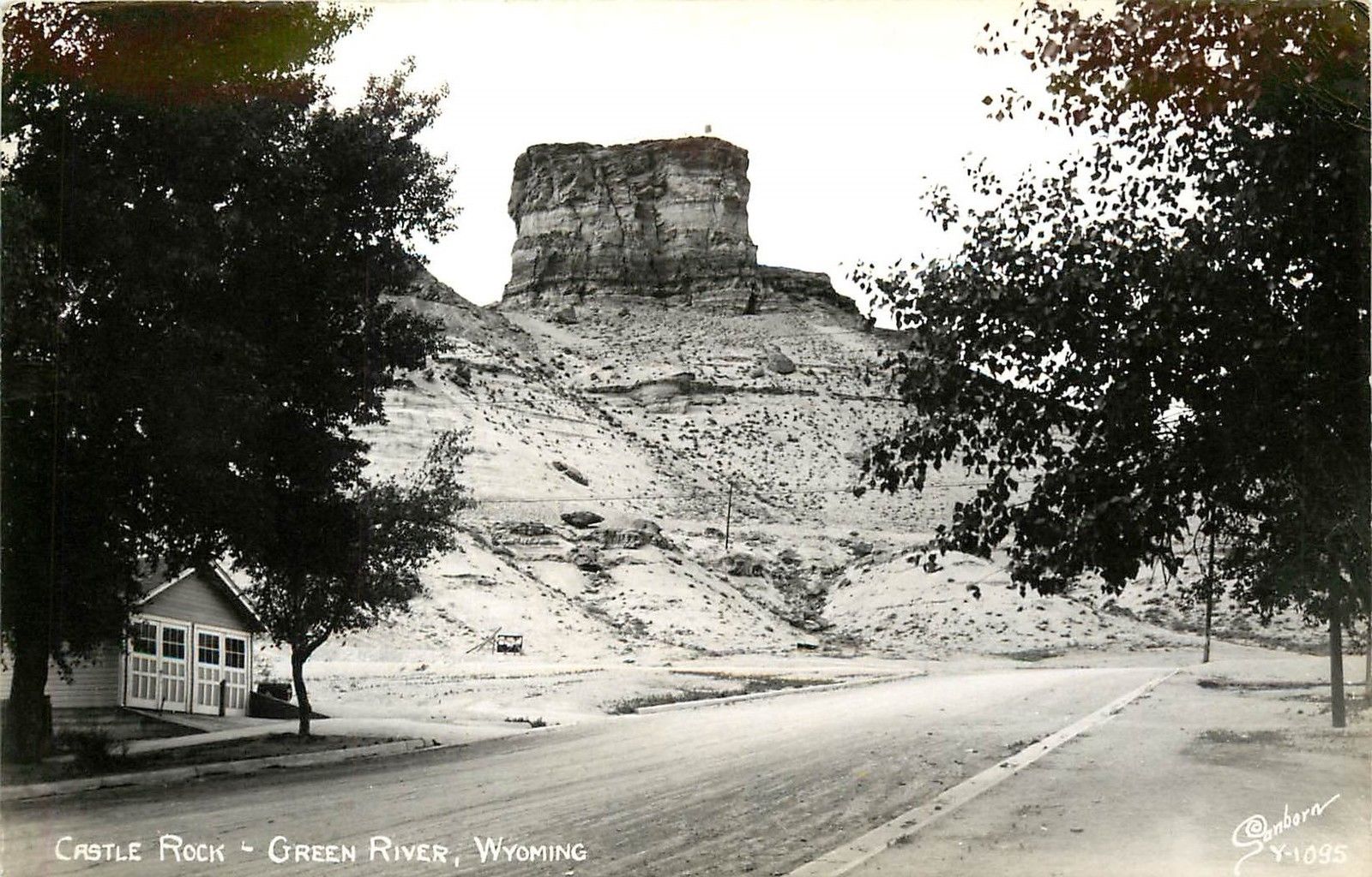 19301950 Real Photo PC; Street View, Castle Rock, Green River WY