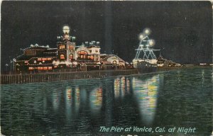 c1910 Venice California The Pier at Night Newman #F-227 Postcard 25-4755