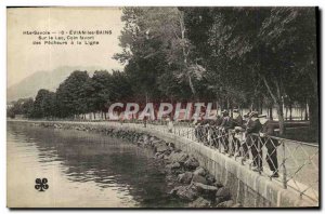 Old Postcard Evian Les Bains on Lake Coin des Pecheurs Favorite Line has