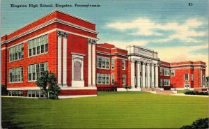 VTG Kingston Pennsylvania Postcard Kingston High School Side Of Building a1