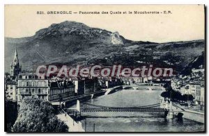 Old Postcard Grenoble Panorama Of Docks And The Moucherotte