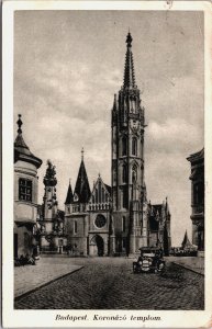 Hungary Budapest Koronazo Templom Vintage Postcard C100