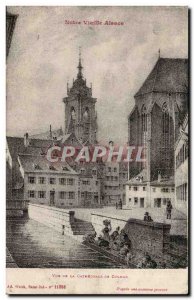 Old Postcard View of the Cathedral of Colmar