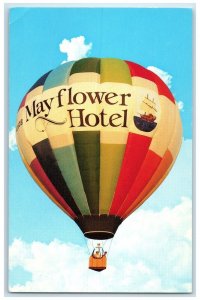 c1950's The May Flower Hotel Ann Arbor Trail Air Balloon Plymouth MI Postcard
