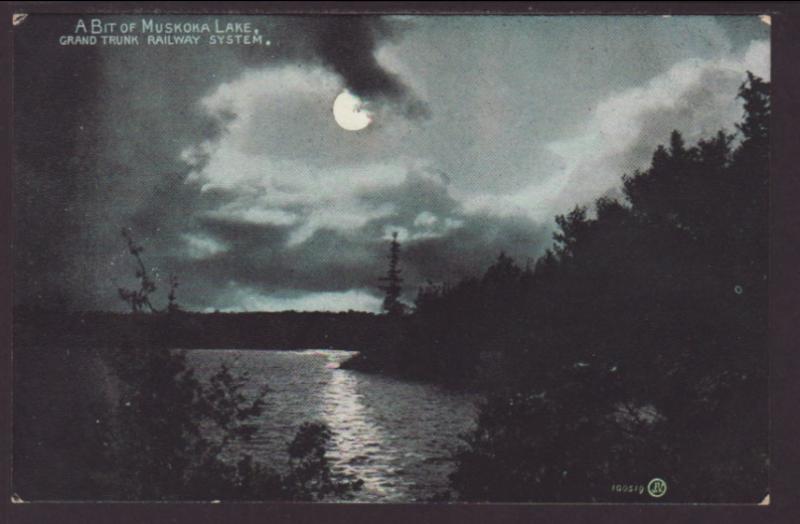 Muskoka Lake at Night,Mukoka,ON,Canada Postcard