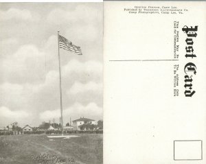 CAMP LEE VA OLD GLORY AMERICAN FLAG ANTIQUE POSTCARD