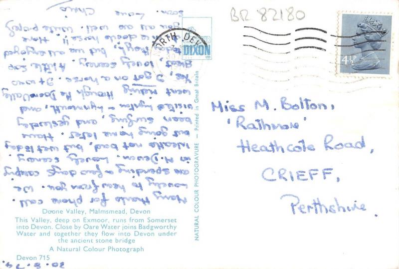 BR82180 doone valley malmsmead devon uk