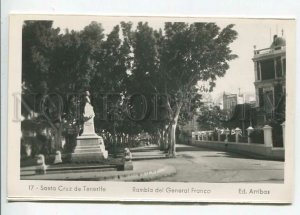 438037 Spain Tenerife Santa Cruz Rambla del General Franco Old photo postcard