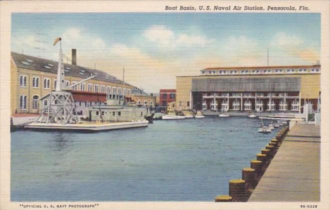 Florida Pensacola Boat Basin U S Naval Air Station 1941 Curteich