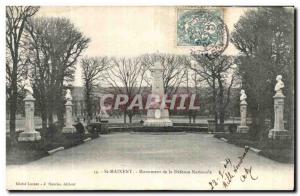 Postcard Old St Maixent Monument National Defense Army