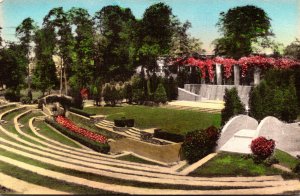 New Jersey Montclair The Amphitheatre Montclair High School 1941 Handcolored ...