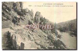 Old Postcard The picturesque Auvergne Chouvigny Gorges Armand rock and Sioul
