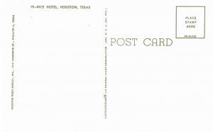 Rice Hotel Downtown Houston Texas
