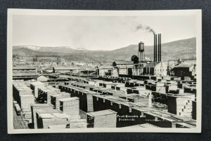 Mint Vintage Fruit Growers Mill Susanville California Real Photo Postcard RPPC