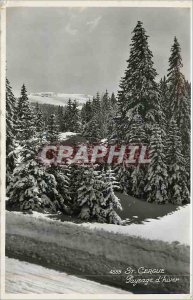 Post Moderne St Cergue Winter Landscape Card