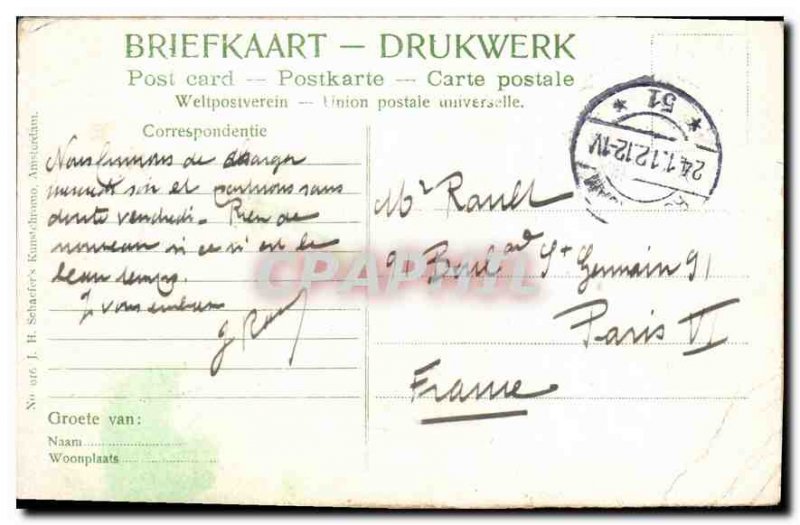 Old Postcard Rotterdam Map