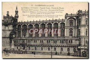 Postcard Old St Germain en Laye Chateau XVI century West Facade entrance to t...