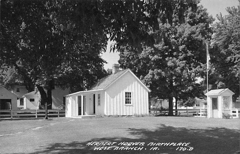 Herbert Hoover Birthplace real photo West Branch, Iowa  