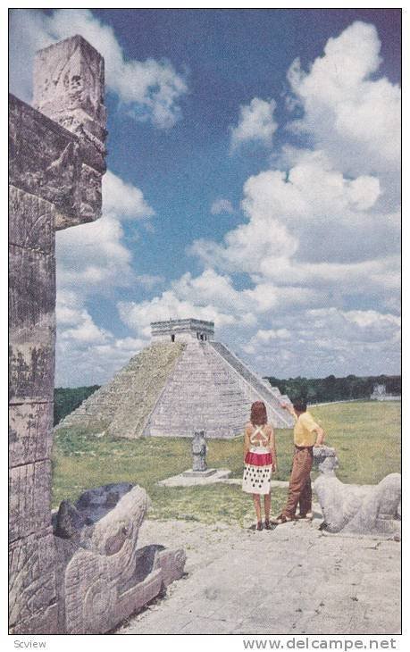 Pan American World Airways, Mayan Pyramids of Chichen Itza, Yucatan, Mexico, ...