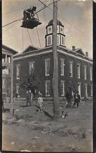 Calhoun KY Unusual Telephone Line Repair 1908 RPPC Postcard